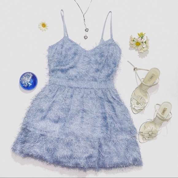 ❣️TOPSHOP Petite Fringe Mini Dress - Picture 4 of 8